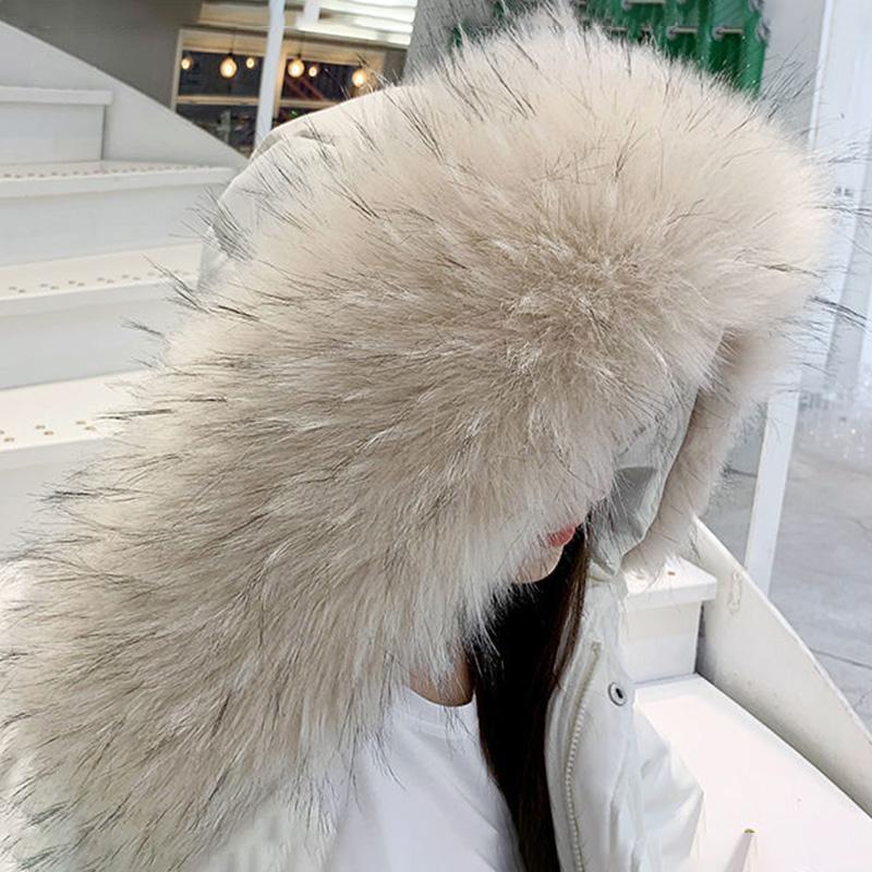 Winter Down Padded Jacket Loose Padded Jacket Short Winter Padded Jacket Thick Fluffy Large Fur Collar Hooded Down Jacket Padded Jacket