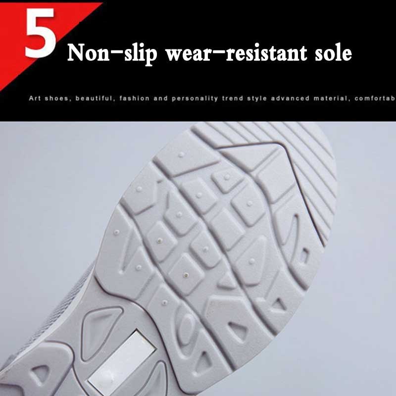 Non-slip Sneakers Women's Single Shoes Spring and Autumn All-match Thick-soled Running Shoes Breathable Ladies Casual Mesh Shoes