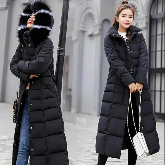 Down Padded Jacket Women's Long Padded Jacket Winter Loose Student Cotton Clothes Jacket Trend