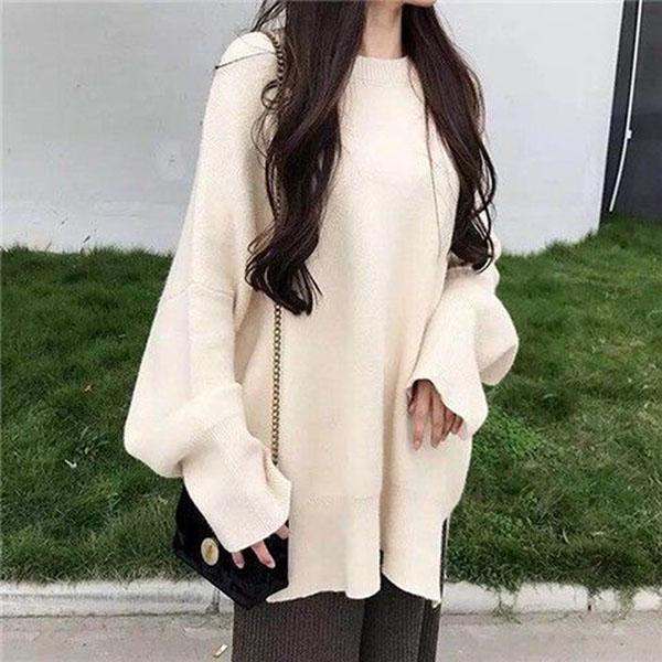 Autumn and Winter Fashion Korean Sweater Loose Casual Jacket Plus Size Young Women's Sweater