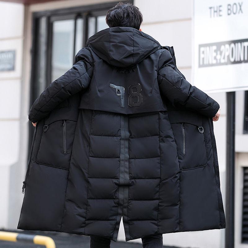 Winter Medium and Long Section Cotton Clothing Large Size Down Jacket Trend Leisure Men's Clothes