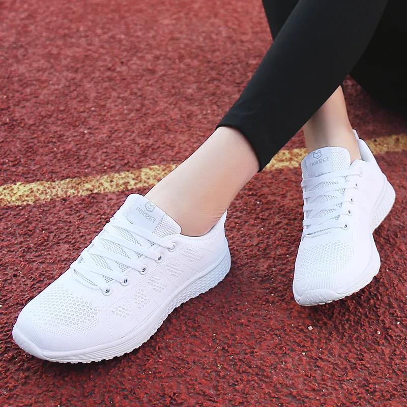 Women Casual Shoes Breathable Walking Mesh Flat Shoes Woman Contrast Color Sneakers Women Tennis Sports Shoes