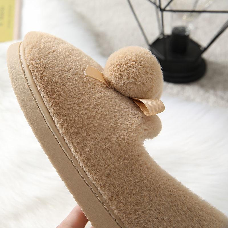 Plush Cotton Shoes Plus Cashmere Peas Shoes Women's Autumn and Winter Warmth Thick-soled Flat-bottomed Wild Cotton Shoes