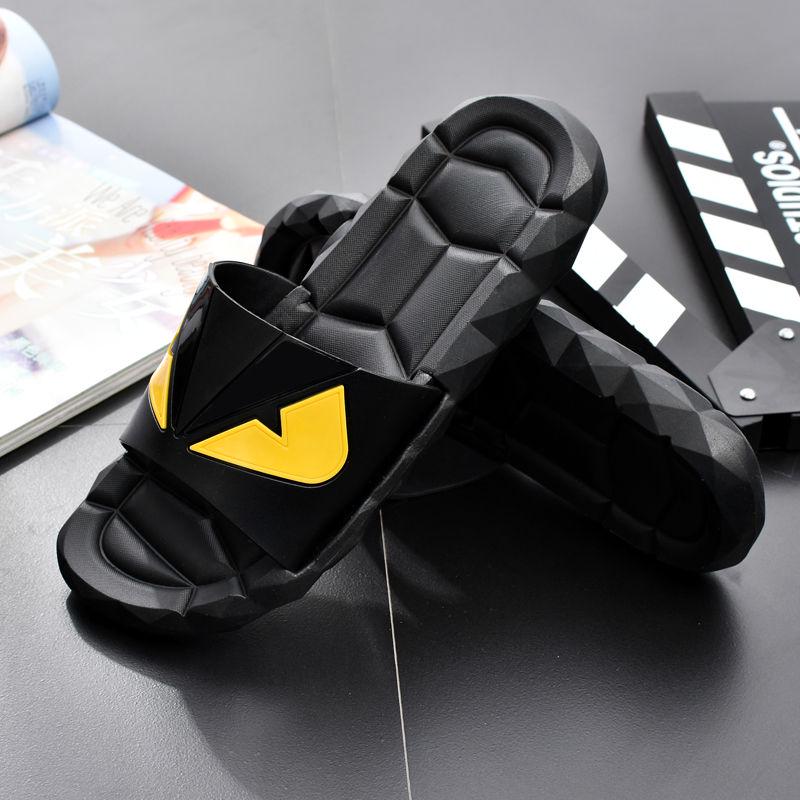 Summer Slippers Male Little Monster Summer Korean Version of The Trend Clip Drag Large Size Non-slip Thick Bottom Home Wear Slippers Men