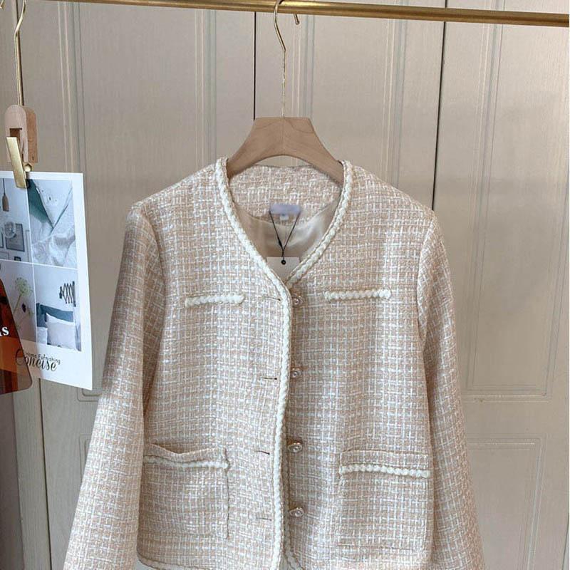 High-quality Ladies All-match Small Fragrance Jacket Autumn Tweed Jacket Women