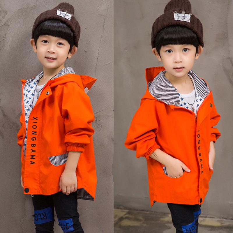 Autumn/Winter Boys Jackets Children Cute Hooded Coat for Boy Outwear Clothes Kids Long Sleeve Windbreaker