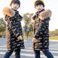 Children's Wear Boys Down Jacket Mid-length Medium-Large Children's Korean Winter Thicken Jacket