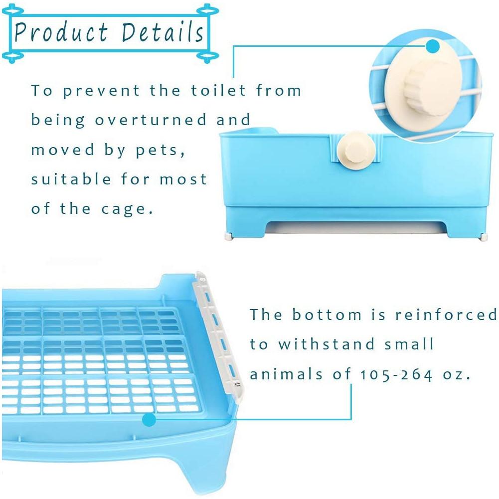 Large Rabbit Toilet Trainer Potty Corner Tray Garbage with Drawer Pet Tray Adult Hamster Guinea Pig Ferret Rabbit