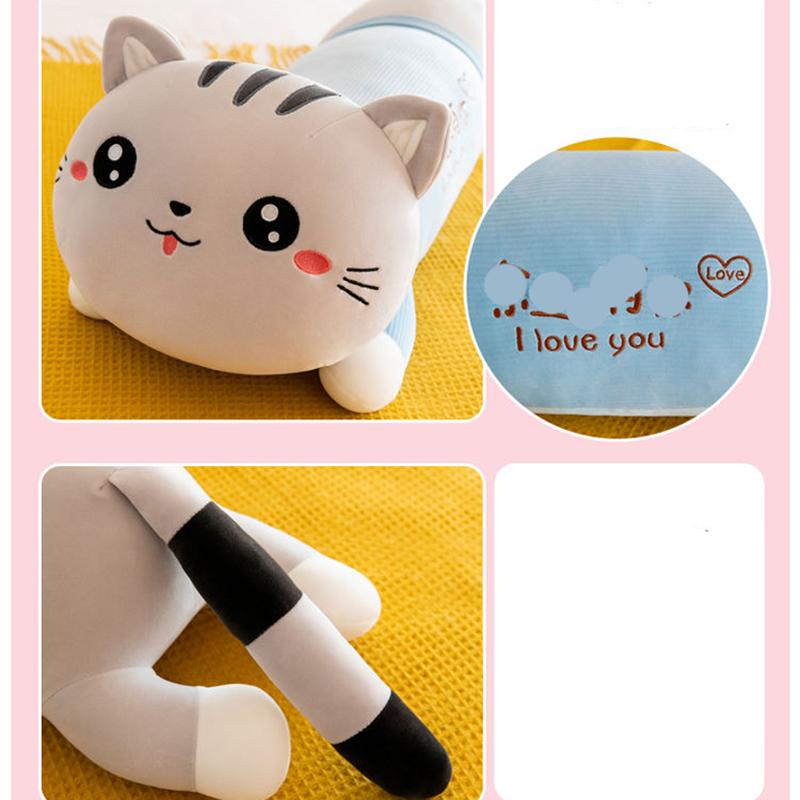 Cat Doll Plush Pillow for Girls Birthday Pillow Cute Super Cute Doll Pillow