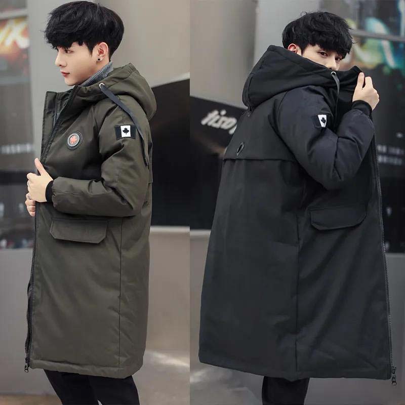 2021 New Cotton-padded Jacket Men's Winter Mid-length Thick Coat To Keep Warm and Large Size Youth Padded Jacket