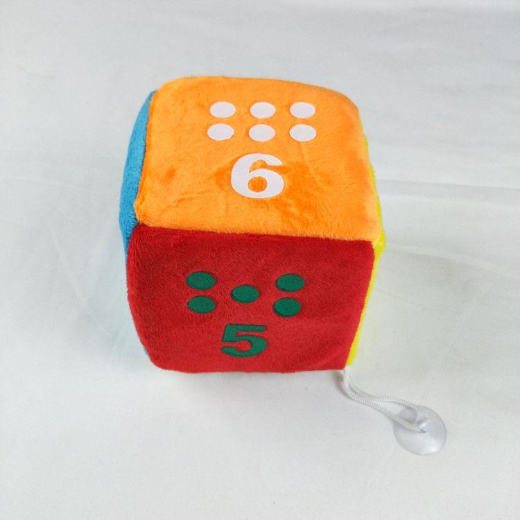 Large Number Points English Dice 10cm Sponge Plush Throwing Toys Children's Enlightenment Cognitive Toys