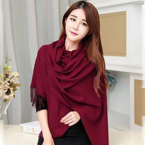 Winter Scarf Unisex Female Male Wool Cashmere Scarf Pashmina Tassels Women Men Wrap Shawl