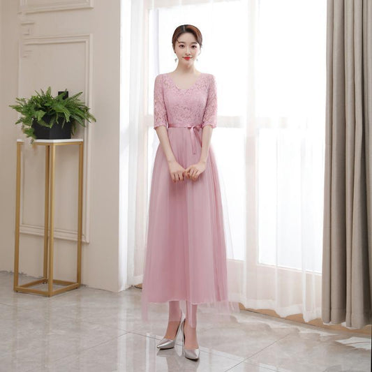 Banquet Evening Dress Bride Toast Dress Was Thin Ladies Party Host Bridesmaid Dress Fairy Temperament Female