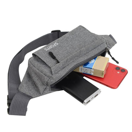 Unisex Casual Waist Packs Shoulder Bag Canvas Crossbody Bags Zipper Adjustable Belt Sport Travel Outdoor Mobile Phone Key Waterproof