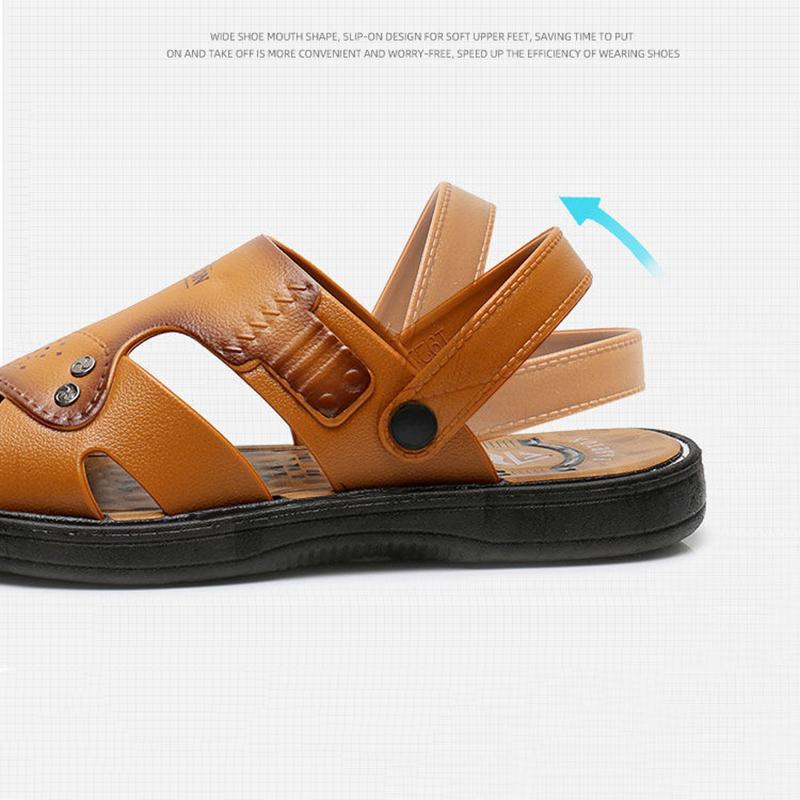 Men's Summer Sandals Soft Non-slip Korean Beach Shoes Casual Men's Sandals and Slippers