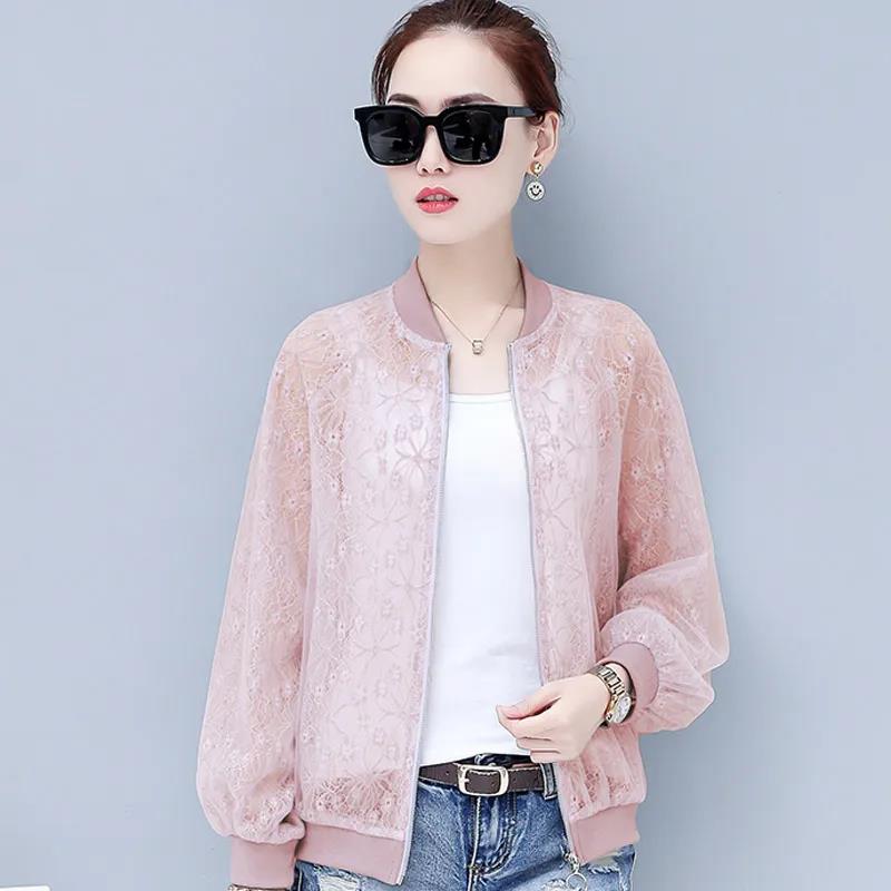 Lace Breathable Sun Protection Clothing Women's Spring and Summer Loose Thin Sun Protection Clothing Short Cardigan Jacket