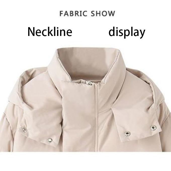 Women's Over-the-knee Long Large Size Loose and Thick Thin Cotton-padded Jacket Women's Hooded Stand-up Collar Padded Jacket Winter Warm Jacket