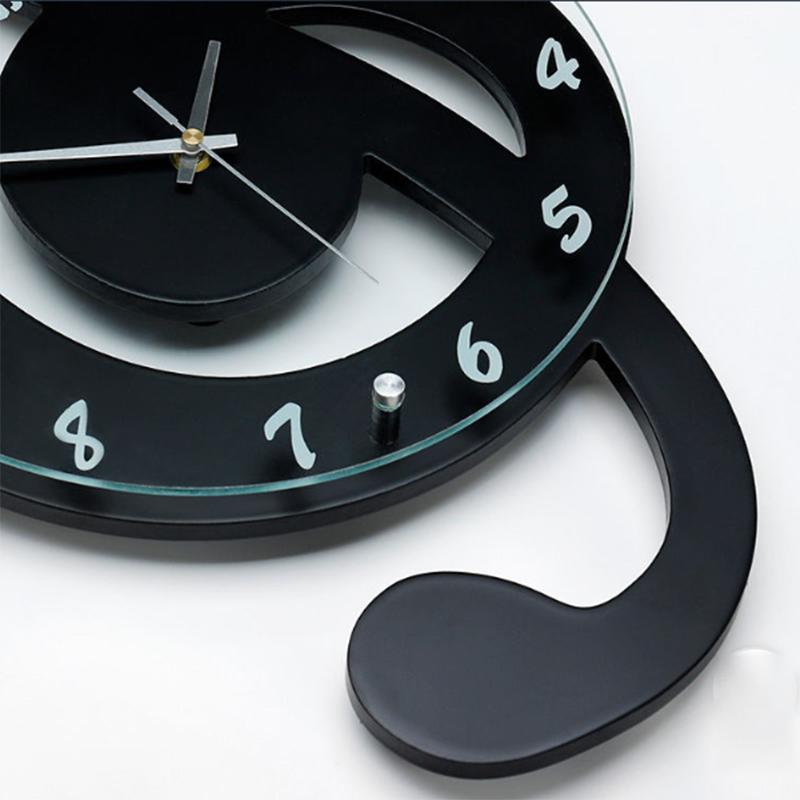 Nordic Music Creative Decoration Clock Wall Clock Living Room Modern Minimalist Pastoral Children's Fashion Mute Personality Clock