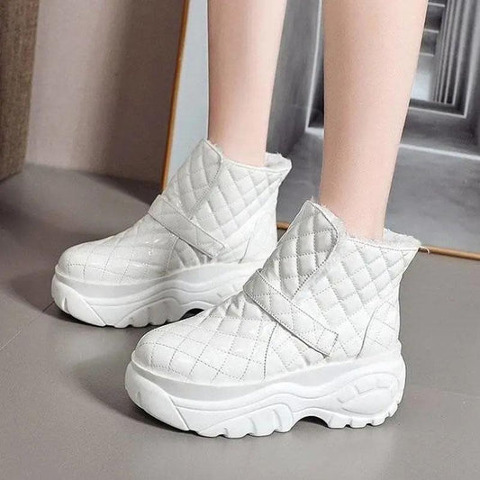 Winter Boots Velvet Thick-soled Platform Heightening Snow Boots Non-slip Women's Cotton Boots Waterproof Cotton Shoes