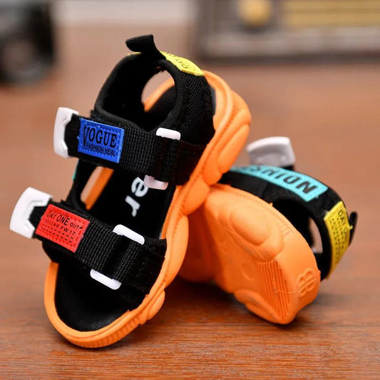 Children's Summer Cool Shoes Soft Sole Colorful Flat Casual Sports Sandals Boys and Girls Non Slip Outdoor Beach Sandals