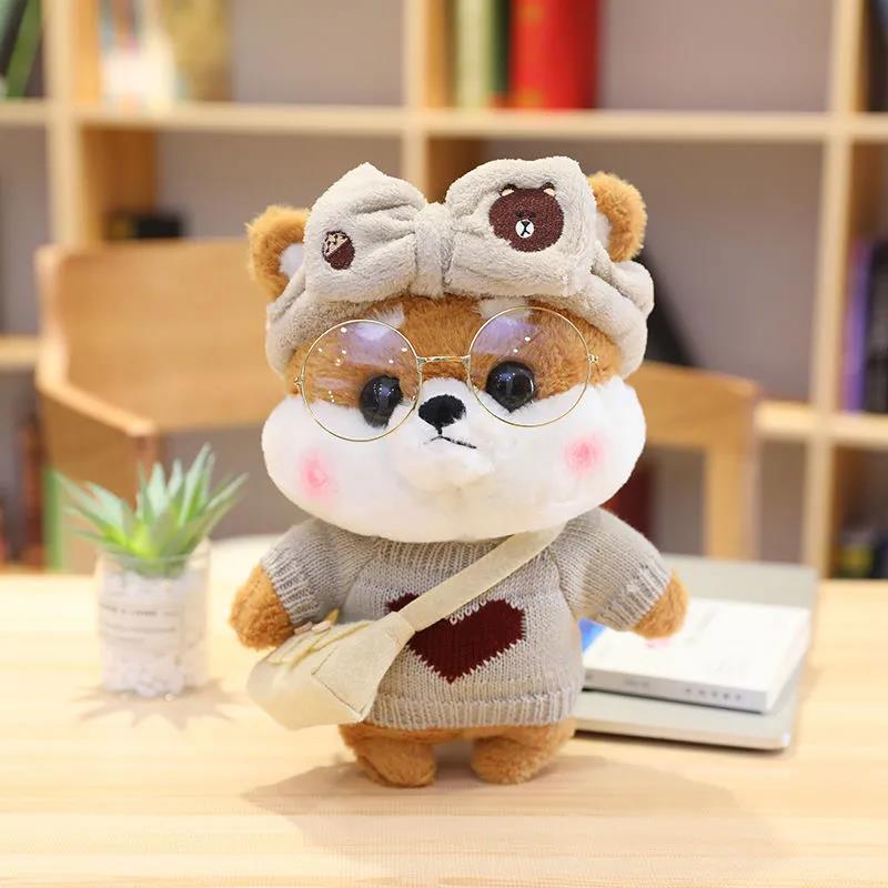 30cm Mini Shiba Inu Dog Plush Toys Cute Stuffed Plush Doll Soft Animal Dolls Kid's Toys Birthday Gift for Girls Boys