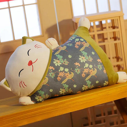 Japanese Beckoning Cat Doll Pillow Quilt Dual-use Sofa Back Cushion Office Seat Waist Cushion Lumbar Pillow Blanket