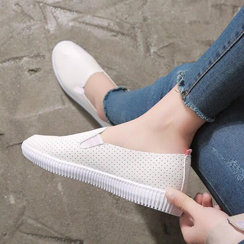 Korean Version of All-match Classic White Shoes Lazy Shoes One-step Breathable Women's Shoes