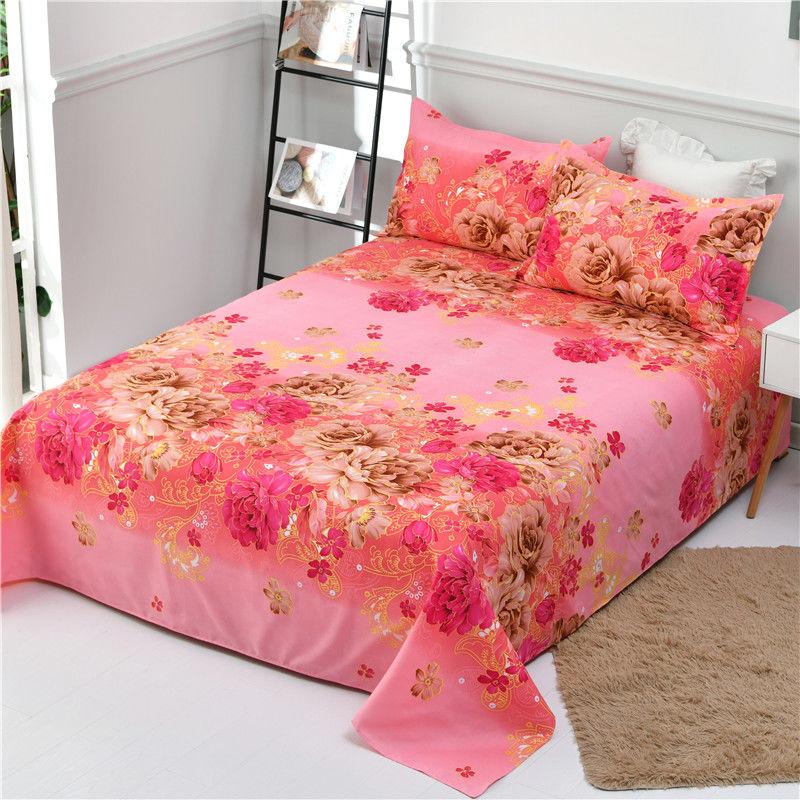 Bedding, Home Textiles, Simple Wind, Bed Sheet, Pillowcase, 3-piece Set, Cotton Bed Sheet, Good Air Permeability, Can Be Mechanically Washed