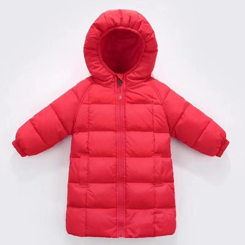 Children's Down Jackets Long Section for Boys Girls Thicken Children's Winter Coats for Children with Hooded Babies and Infants Children's Clothing