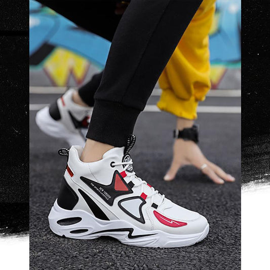 Men's Heightened Sneakers Korean Style Trendy High-top Shoes All-match Student Men's Basketball Shoes