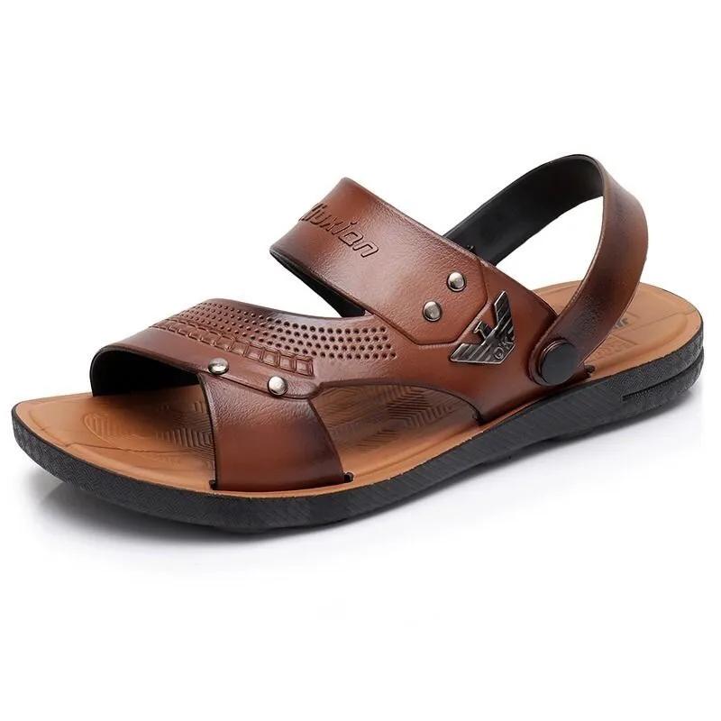 Men's Non-slip High-quality Casual Sandals Korean Style Beach Dual-use Slippers Summer Lightweight Hollow Breathable Sandals