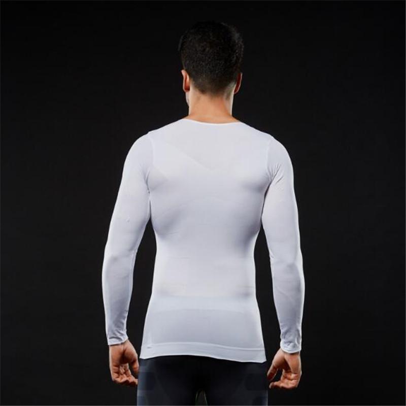 Body Abdomen Waist Slimming Seamless Long-sleeved Men's Corset T-shirt En Sexy Underwear Warm Tights