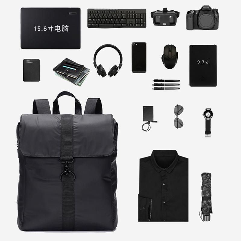 Men Waterproof Nylon Backpack Casual Travel Computer Bag Multi-functional Anti Theft Laptop Backpack