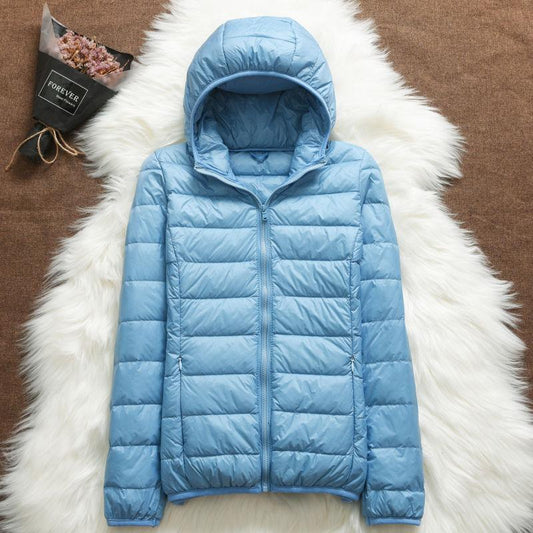 Autumn and Winter Women's Down Jacket Lightweight Hooded Women's Jacket