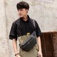 Wild Waist Bag Men Black Waterproof Mobile Phone Lattice Messenger Bag Outdoor Sports Shoulder Bag