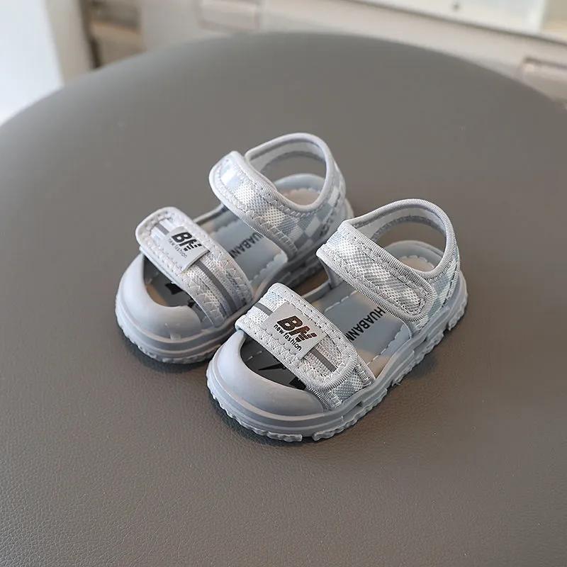 Summer Children's Soft Bottom Beach Shoes Boys and Girls Sports Baotou Kid Sandals Breathable 0-3 Years Old Baby Toddler Shoes