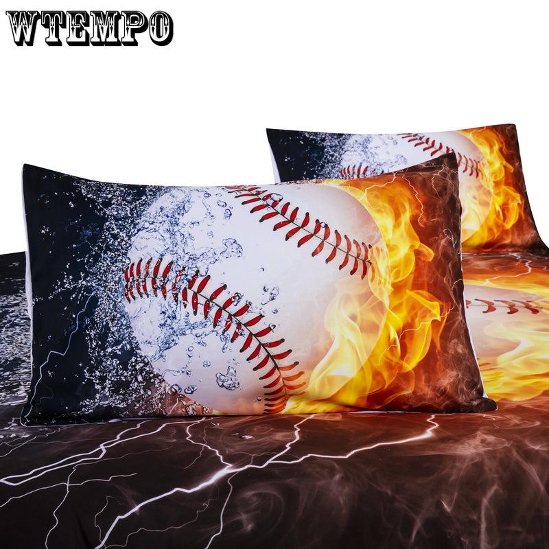 3Pcs/Set Baseball 3D Printed Queen Comforter Bedding Sets King Twin Size Luxury Duvet Cover