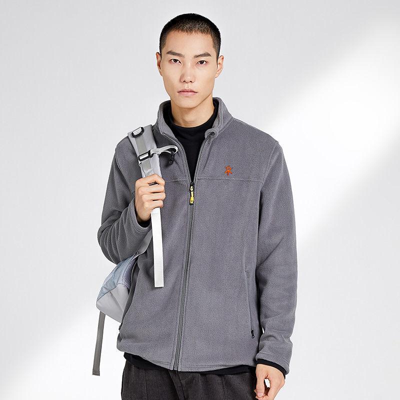 Fleece Jacket Trend Men's Jacket Autumn and Winter Thickening Polar Fleece Cardigan Stand-collar Jacket Jacket