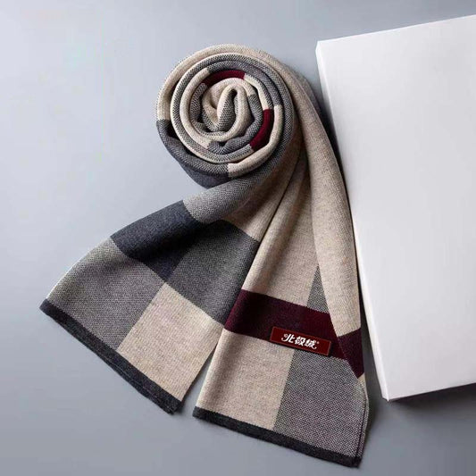 Autumn and Winter Cashmere Scarf Hand-woven Men and Women Windproof and Warm Scarf