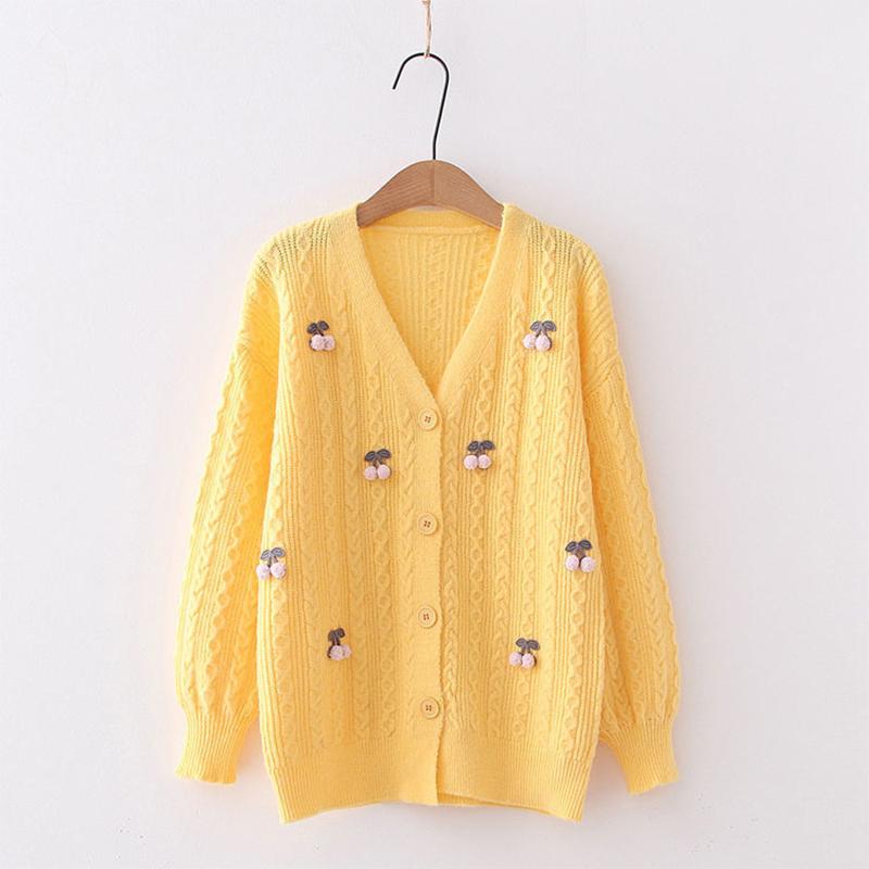 Sweet Wind Sweater Coat 2021 Women Loose Loose Outer Wear Small Fresh Student Knit Cardigan