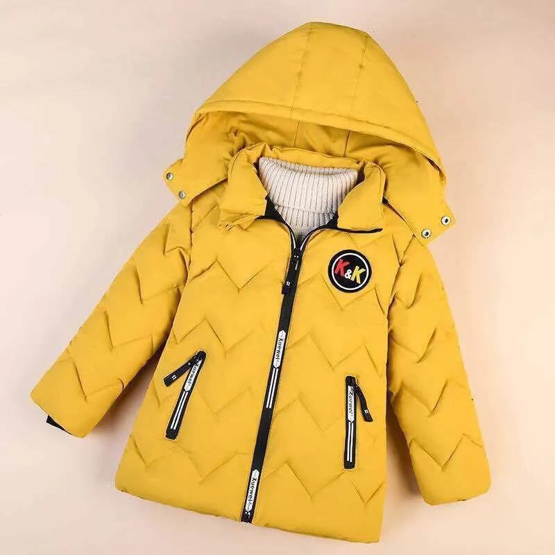 Children's Clothing Baby Winter Children's Cotton-padded Jacket Boy's Down Jackets Warm Cotton-padded Jacket with Velvet Thick Casual Korean Coat