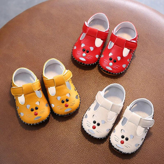 0-1 Years Old Baby Shoes Boys Girls Soft Sole Solid Color Casual Shoes Cartoon Anti-slip Sport Shoes Prewalkers Shoes