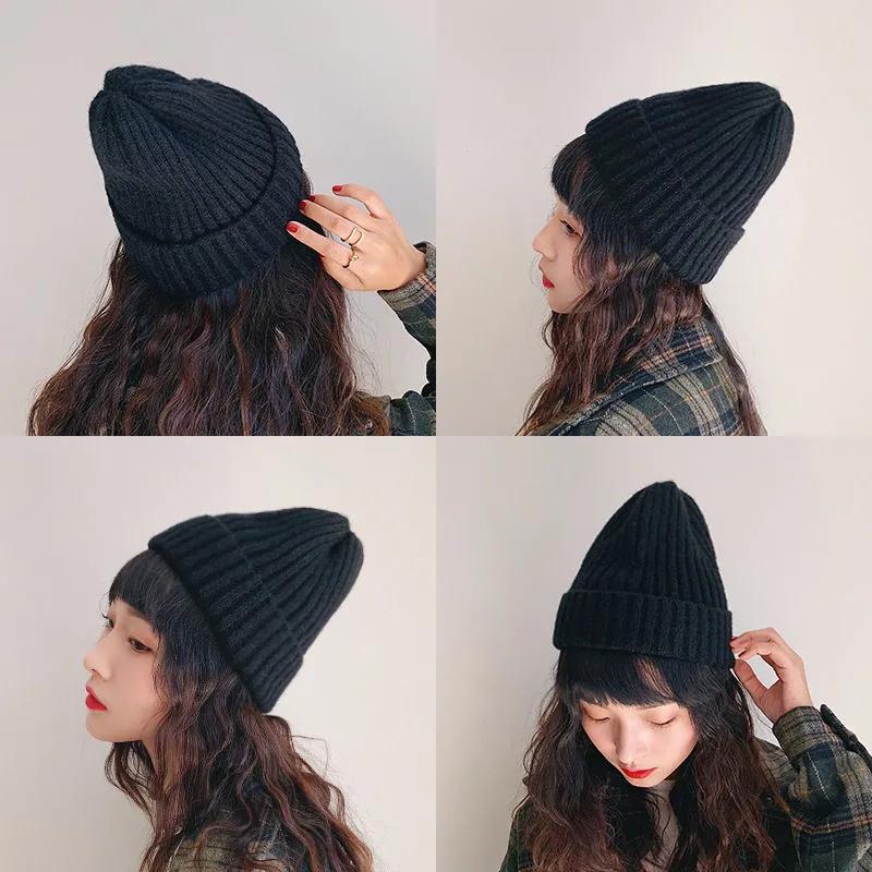 Beanie Skullies Knitted Hat Warm Caps Hats for Women Casual Caps