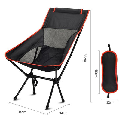 Portable Folding Chair with Backrest Outdoor Fishing Chair Camping Stool