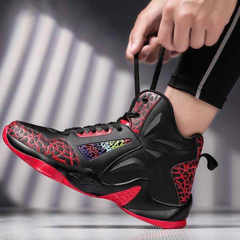 Men Sneakers High-top Basketball Shoes Shockproof Breathable Couples Running Shoes Tactical Boots