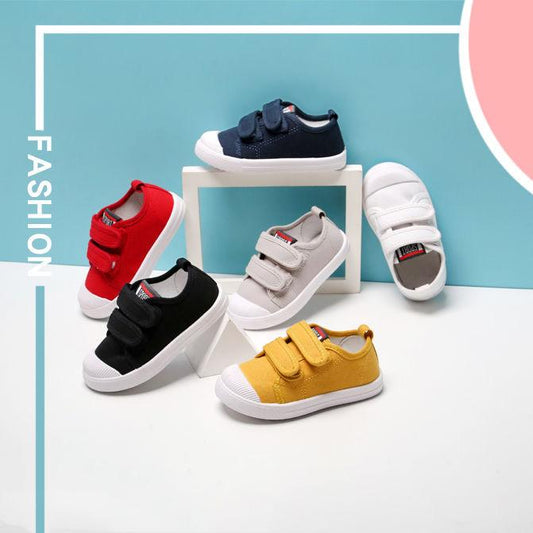 Kids Canvas Shoes Spring Summer 3-6 Years Old Girls Boys Soft Solid Sole Casual Shoes Kids Solid Color Anti-slip Versatile Flat Shoes