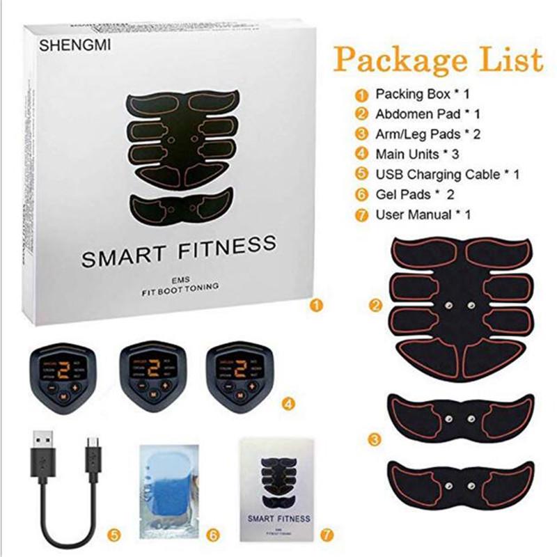 Sports Home Lazy Exercise Abdomen Stimulation EMS Wireless Muscle Stimulator Smart Fitness Male