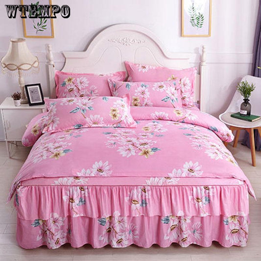 New Classic Bedding Set 4 Size Flower Bed Linen 2/3pcs/set Duvet Cover Set Pastoral Bed Sheet