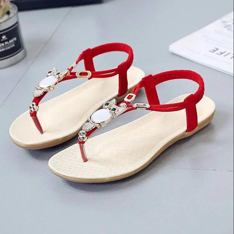 Sandals Women's Flat Shoes Boho Style Flip-flops Beach Shoes Summer Plus Size Women's Shoes Flip Flops Soft-soled Sandals