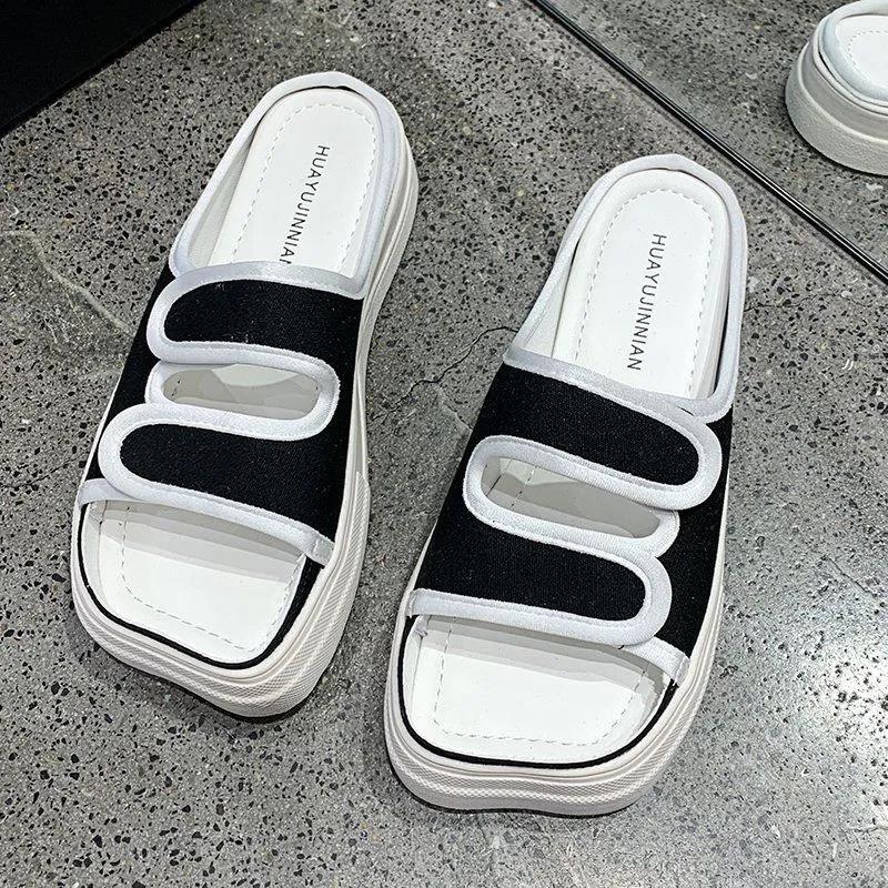 Ugly Cute Slippers Female Summer Outing Non-slip All-match Fashion Outer Wear Student Platform Sandals and Slippers